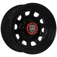 Extreme Wheels 4x4 Steel Wheel D-hole 17x8 6/139.7 0P Black 106.1CB 1400kg + Cap