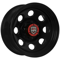 Extreme 4x4 Steel Wheel Soft -8 17x8 6/139.7 13N Black110.1 fit Prado Patrol Cap