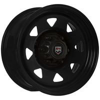 Extreme 4x4 Steel Wheel 17x8 6/139.7 20P Black 106.1 fit Hilux Triton Dmax + Cap