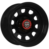 Extreme 4X4 Steel Wheel D-Hole 17X8-3 6/139.7 23N Black 110.1 fit GQ Patrol +Cap