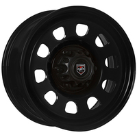 Extreme 4X4 Steel Wheel D-Hole 17X8 6/139.7 45P Black 106.1 Ranger Everest + Cap