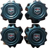 4 x Black Screw-In Centre Cap Domes to Suit 6/139.7 Maximum 106.1 Centrebore