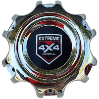 4 x Chrome Screw-In Centre Cap Domes to suit 6/139.7 Maximum 106.1 Centrebore