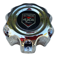 4 x Chrome Screw-In Centre Cap Domes for 6/114.3 Stud Pattern Extreme 56mm High