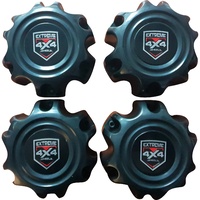4 x Black Screw-In Centre Cap Domes for 6/114.3 Stud Pattern Extreme 56mm High
