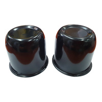 2 x Extreme Black Centre Cap Domes to suit 68mm Centre Bore Car Trailer Boat