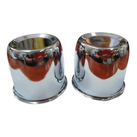2 x Extreme Chrome Centre Caps Domes to suit 68mm Centre Bore Car Trailer Boat