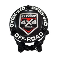 2 x Extreme Steel Wheel Centre Cap Domes 5/114.3 Black 73.3mm for Ford 4x2 Hilux