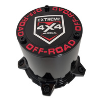 4 x Black Centre Cap Dome 5/150 Extreme 4x4 Steel Wheel Red Writing No 79 Series