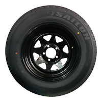 13x4.5" for ford HT Holden Wheel Rim and 155R13c LT Tyre Black Trailer Crvn Boat