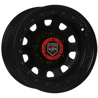 Extreme 4x4 Steel Wheel 15X10 6/139.7 44N Black D-locker 110.1 Black Bolts + Cap