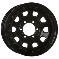 Extreme 4x4 Steel Wheel 16x8-3 6/139.7 0P 6Stud Black Imitation D-Locker 106.1cb