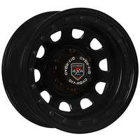 Extreme 4x4 Steel Wheel 16x8 6/139.7 13N Black D-locker 110.1cb + Cap fit Patrol
