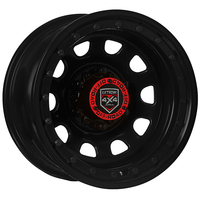 Extreme 4x4 Steel Wheel 16x8 6/139.7 23N Black D-locker 110.1 + Cap fits Patrol
