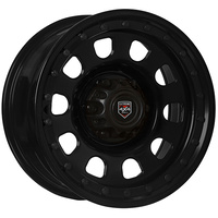Extreme 4x4 Steel Wheel 17x8 5/120 30P Black D-Locker 65.1CB suits Amarok + Cap