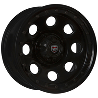 Extreme 4x4 Steel Wheel 17X9 5/127 0P 9 J Black Soft8-Locker 71.5 fit Jeep + Cap