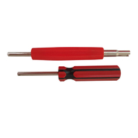Global 2 x Tyre Valve Core Remover Screwdriver Standard Length + Double Ended
