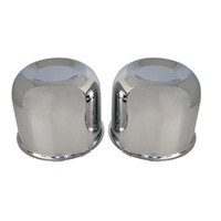 2 x Extreme Wheels OD 108mm x 92mm Long Centre Cap Domes Chrome Car 4x4 SUV