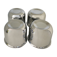 4 x Extreme Wheels OD 108mm x 92mm Long Centre Cap Domes Chrome Car 4x4 SUV