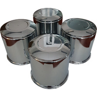 4 x Extreme Wheels OD 111mm x 65mm Long Centre Cap Domes Chrome Car 4x4 SUV