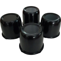 4 x Extreme Wheels OD 75mm Centre Bore Centre Cap Dome Black for Trailer Boat