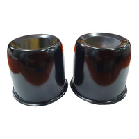 2 x Extreme Wheels OD 84mm Centre Bore Centre Cap Dome Black for Trailer Boat