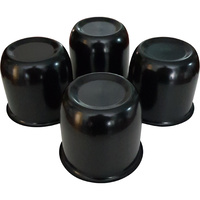 4 x Extreme Wheels OD 84mm Centre Bore Centre Cap Dome Black for Trailer Boat