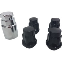 4 x Extreme 14x1.5 Black Wheel Lock Nut 35mm Mag Steel for VE Commodore Cruiser