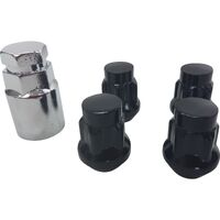4 x Extreme 7/16" Black Wheel Acorn Locknut Mag fit Holden HR HK HT HG HQ HZ WB