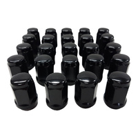 24 x Extreme 12x1.5 Black Acorn Wheel Rim Lug Nuts fits Holden Ford Honda Mitsu