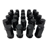 24 x Extreme 12x1.5 Long Black Acorn Wheel Nut Mag Steel fits Holden Honda Mitsu