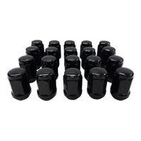 20 x Extreme 1/2" 35mm 21mm Hex Black Acorn Wheels Nut Mag Steel fit Ford Falcon