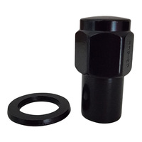 20 x Extreme 1/2" UNF Black Old Style Mag Wheel Lug Nut with Washer Ford fitment