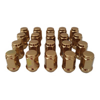 20 x 1/2" 35mm Gold Acorn Wheel Lug Nut Mag Steel Fit Ford Falcon Some Jeep