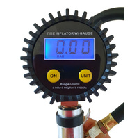 Global Heavy Duty Air Line Tyre Inflator Digital Gauge Car Van Truck Tire ATI05