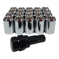 20 x Extreme 12x1.25 Internal Hex Tuner Wheel Nut Chrome fit Nissan Suzuki + Key