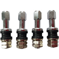 4 x GTS TR43E Metal Tubeless Screw-in Car Tyre Valve Schrader Valve Alloy Wheels