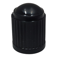 GTS Tubeless Tyre Black Plastic Valve Cap Dome-shape OEM Quality (Bag of 100)