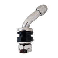 1 x VS-8-45 Metal 45 Deg Angle Bend Car Tyre Valve Schrader Alloy Wheel Screw In