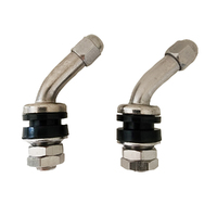 2 x VS-8-45 Metal 45 Deg Angle Bend Car Tyre Valve Schrader Alloy Wheel Screw In