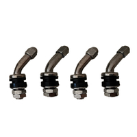 4 x VS-8-45 Metal 45 Deg Angle Bend Car Tyre Valve Schrader Alloy Wheel Screw In
