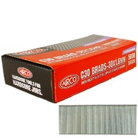 Airco 30mm Brad Nail C Series Electro Galvanise Plain Shank- Box of 5000 BC16300