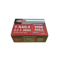 Airco 38mm x 2.20mm T Nails TN Series Electro Galvanised - Box of 1000 NT22381