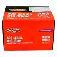 Airco 16mm Staples 800 Series Electro Galvanise Chisel Pt - Box of 10000 SF80160