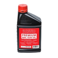 Basso Premium Nail Gun Oil 1 Litre w/ Resealable Witches Hat Lid BO1000