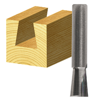 Carbitool 7.1mm 1/4" Shank 2 Flute Dovetail Bit Solid Carbide Woodworking T 1012