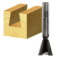 Carbitool 14.3mm 1/2" Shank  Dovetail Bit 2 Flute TCT Carbide Tipped 1018 1/2
