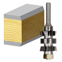 Carbitool 1.1/8 x 15 Deg 1/4 Double Flush Bevel Trim TCT 4 Flute TDA 194.25 B