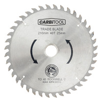 Carbitool 10 x 40T x 25mm Trade Blade Standard Kerf Neg Rake M10 40T 25MM