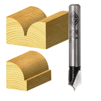 Carbitool 2 Flute 1/8" Rad Beading Bit Fine Point Carbide Tipped 1/4" Shnk TBF 4